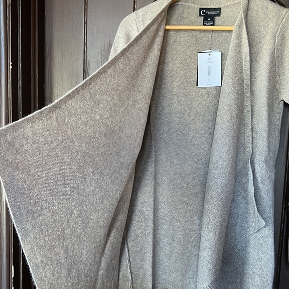 MOVING sale! C by Bloomingdale’s Sharktooth cashmere duster - Picture 3 of 4